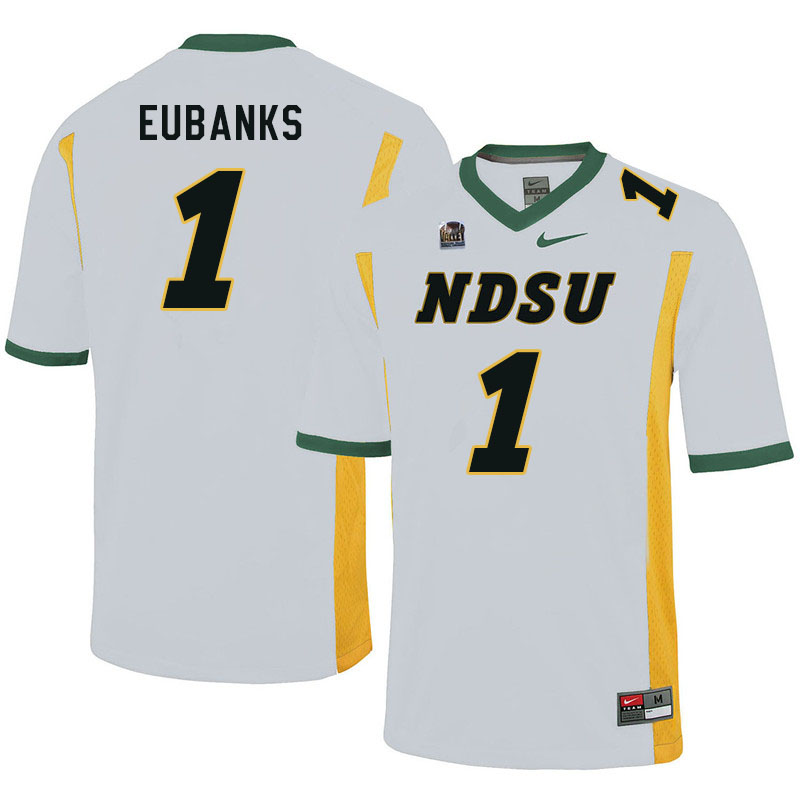 Men #1 Courtney Eubanks North Dakota State Bison College Football Jerseys Sale-White Men #1 Courtney Eubanks North Dakota State Bison College Football Jerseys Sale-White